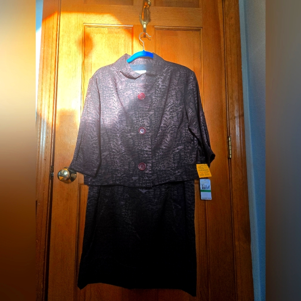 Michael KORS Dress Suit Set Sz 14, Brown Animal Print New